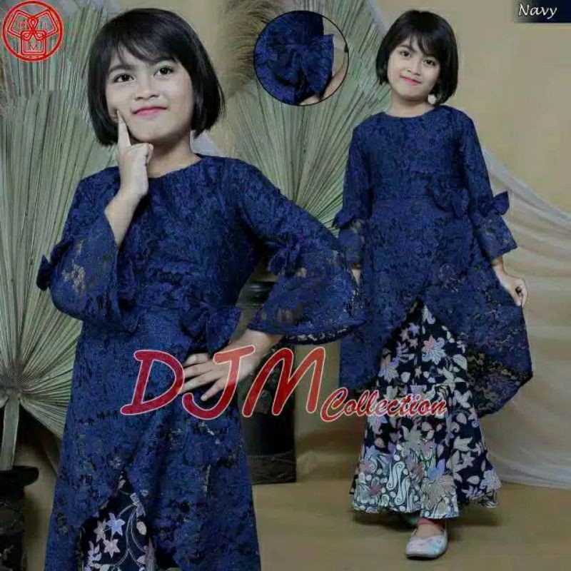 setelan kebaya anak srikandi brokat / kebaya kartini / kebaya anak tunik