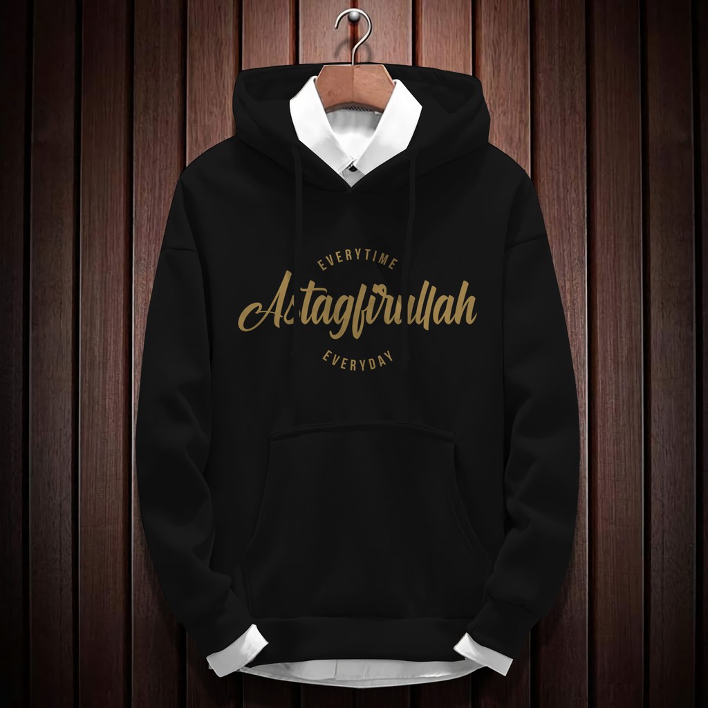 JACKET JAKET SWEATER HOODIE HUDIE HODY DAKWAH PRIA ISLAMI HITAM XL TEBAL STANDART DISTRO COWOK CEWEK