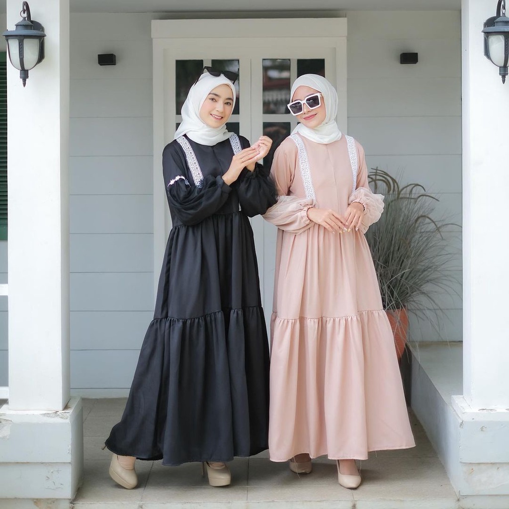 Gamis Muslim Hayla Dress / Baju Kondangan Kekinian / Gamis Wanita Terbaru