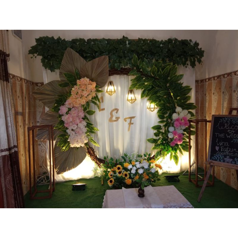 sewa backdrop dekorasi lamaran / akad nikah