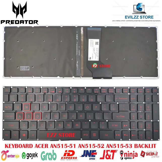 KEYBOARD ACER PREDATOR NITRO 5 AN515 AN515-31 AN515-41 AN515-42 AN515-51 AN515-52 AN515-53 BACKLIT