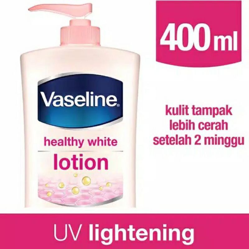 Vaseline Healthy Bright UV Extra Brightening|Perfect 10|SPF24 PA++ 400ml-Handbody Vaseline 100% Original