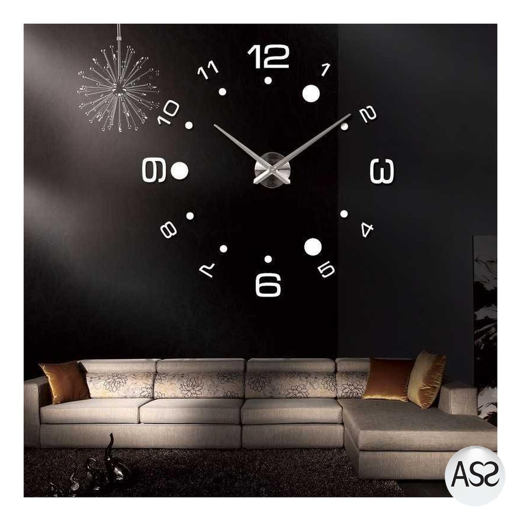 ASS Shop - Jam Dinding Besar DIY Giant Wall Clock Arcylic 100cm - DIY-204