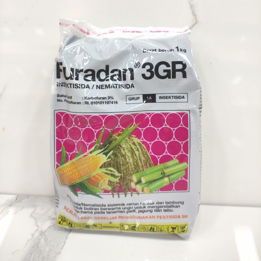 Furadan 3GR 1kg - Insektisida Nematisida Pengendali Hama Tanaman ( Obat Pertanian - Herbisida Fungis