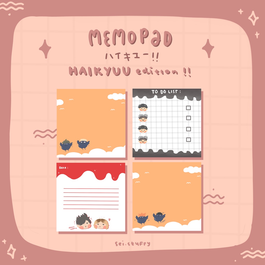 

MEMOPAD LUCU // HAIKYUU EDITION ヾ(･ω･ヾ)