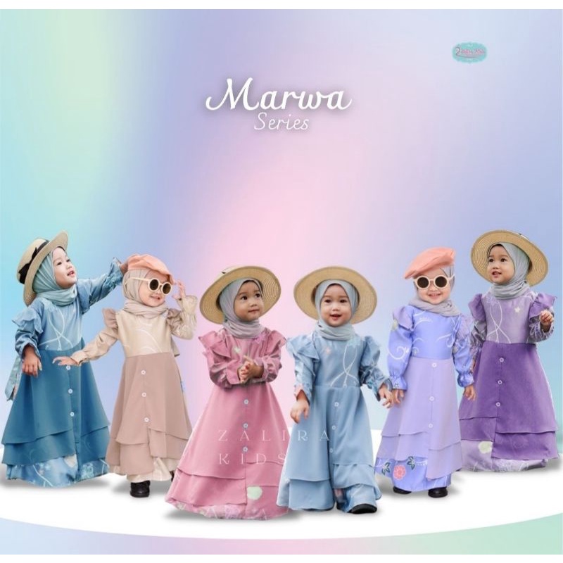 Marwa series by Zalira Kids | Gamis anak perempuan terbaru Lebaran 2022 Original Zalira Kids
