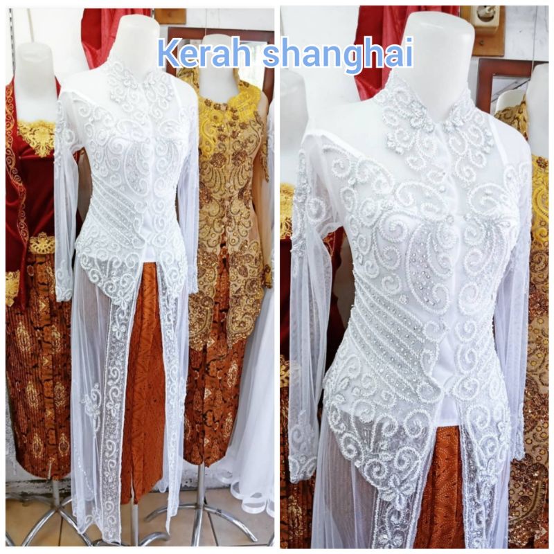 Kebaya akad nikah / baju manten panjang mata kaki L (KEBAYA SAJA)