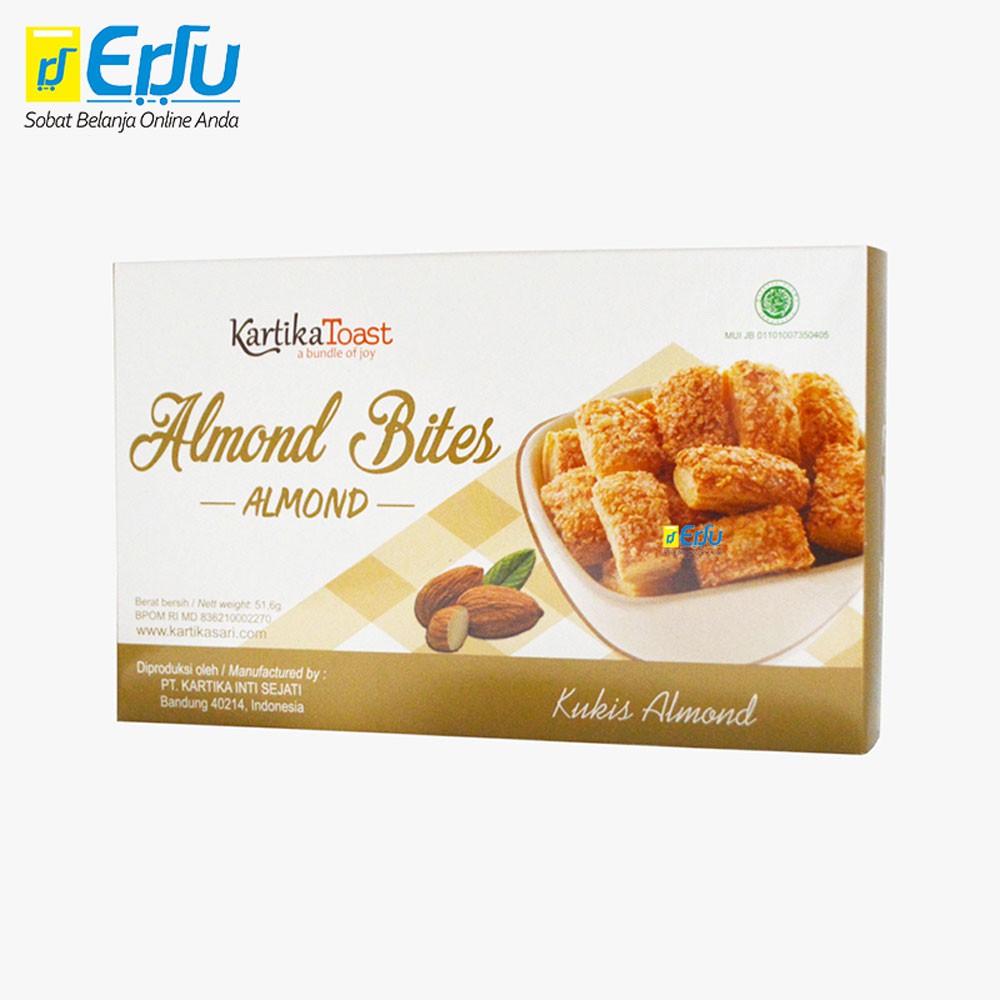 

Kartika Toast Almond Bites Kukis 51gr