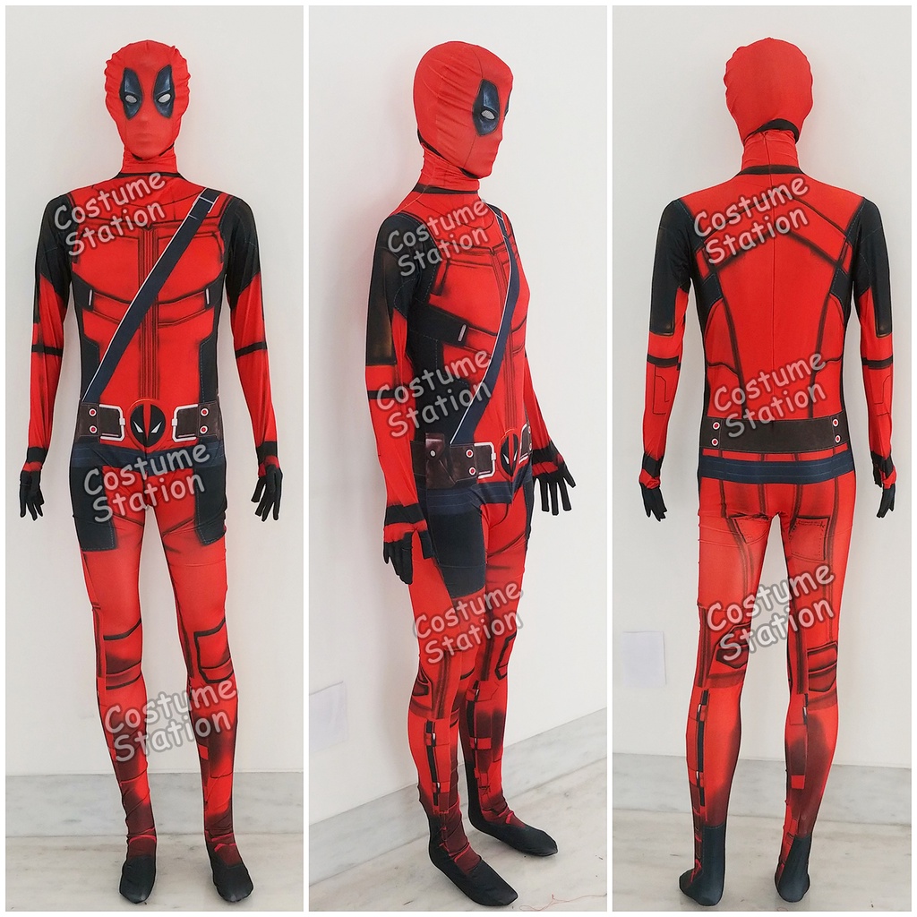 Kostum Deadpool / Costume Superhero Marvel pria dewasa