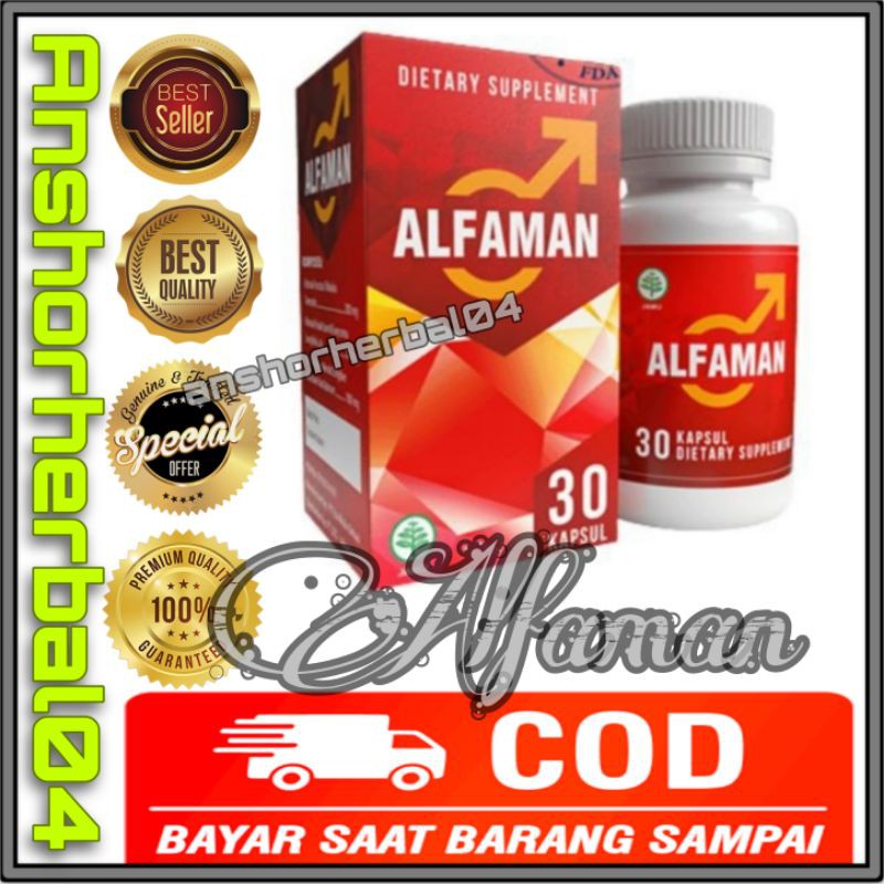 (Terlaris) Alfaman Asli Obat Kuat Stamina Pria Original