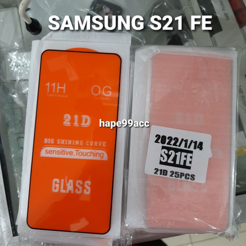 Samsung S21 FE S 21 FE tempered glass anti gores kaca full lcd