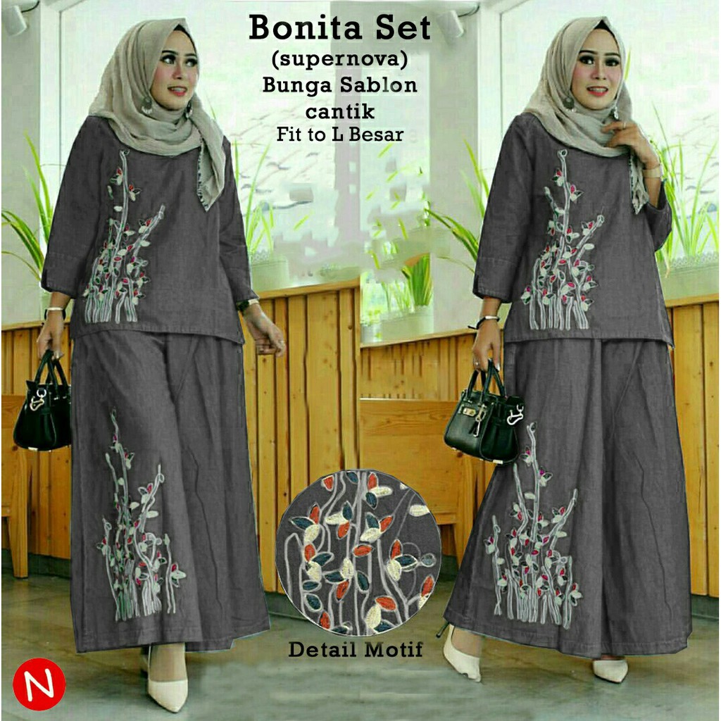 CTN Baju setelan BONITA terlaris best seller