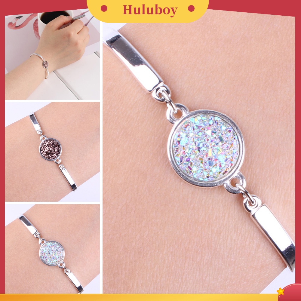 Hu Hu Hu Hu Hu Alat Bantu Pasang Kacamata♡ Gelang Tangan Rantai Adjustable Aksen Manikmanik Resin Glitter Untuk Wanitahadiah