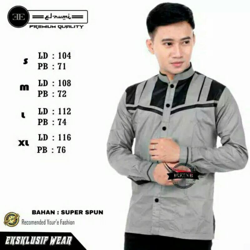 koko motif balok modern baju muslim terbaru