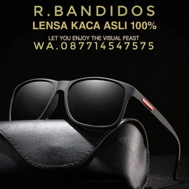 Kacamata R.bandidos terbaru lensa kaca bisa dipake siang malam