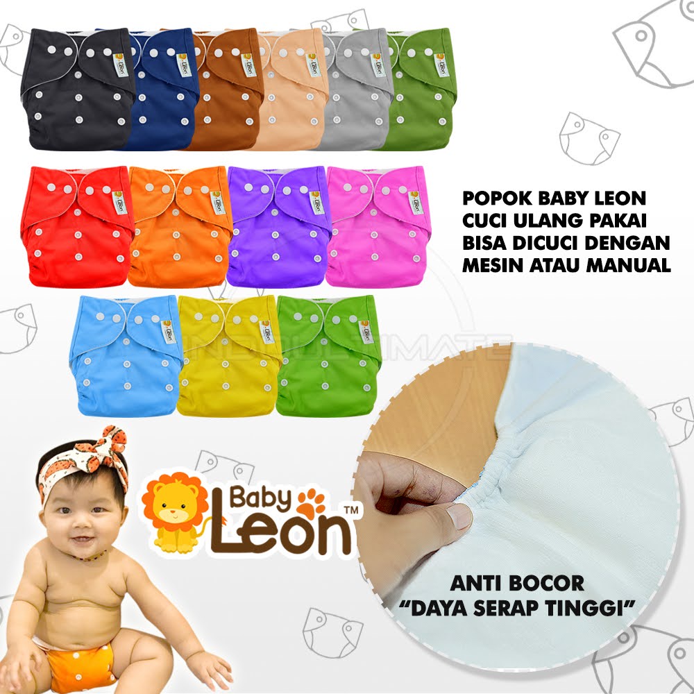 Clodi Popok Bayi Cloth Diaper BY-72 FREE INSERT BABY LEON BY-728 Clodi Kain Cuci Ulang Baru Lahir New born Murah Clodi Bayi Popok Kain Celana Baru Lahir New Born BY-712