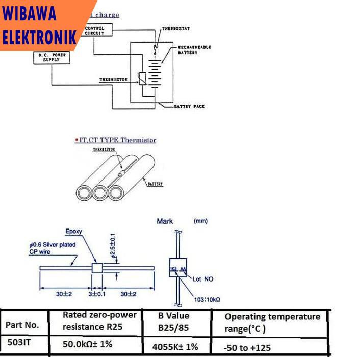 39K Ntc Thermistor Japan Shibaura Original Bishele88 Segera Beli