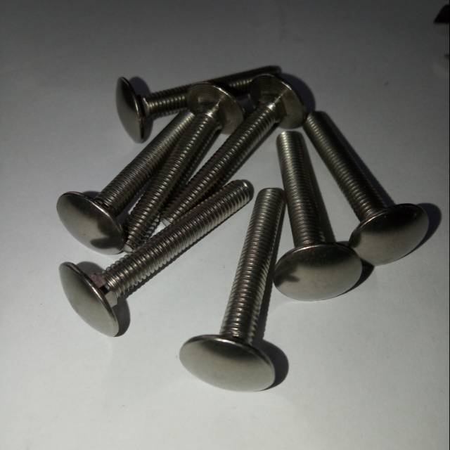 Baut bemper M6 X 40(4cm) stainless 304, cariaghe bolt, baut cb