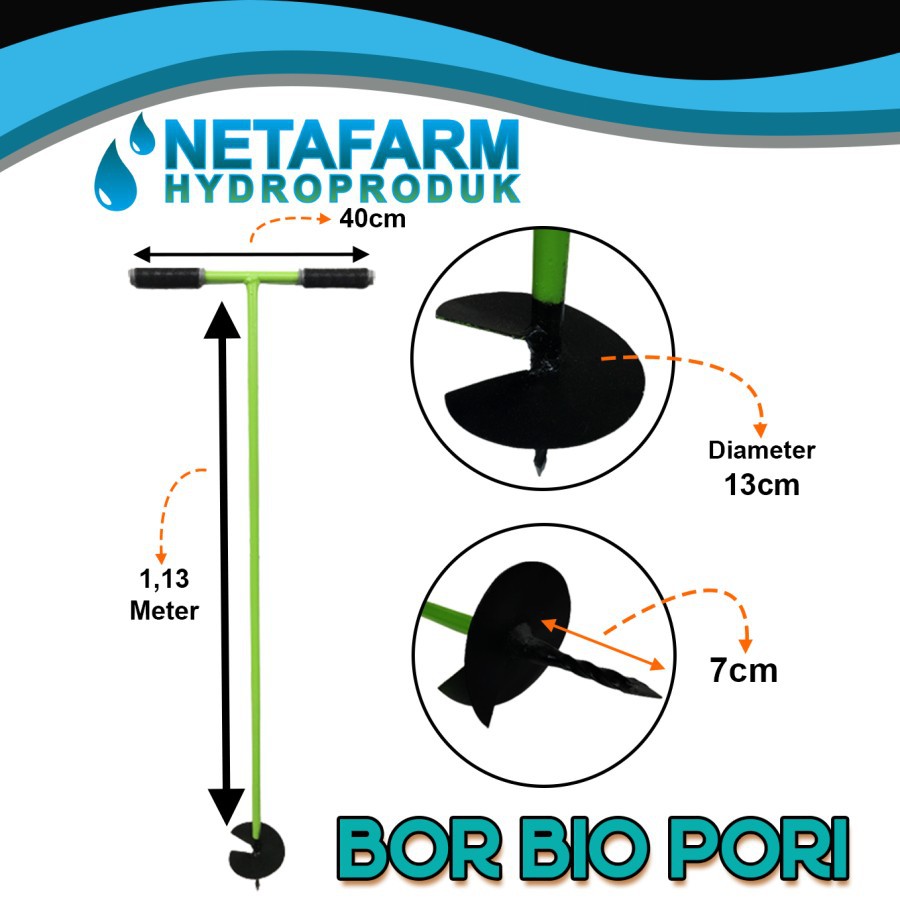 Alat Gali Biopori Tanah / Bor Bio Pori Untuk Lubang 4 Inch