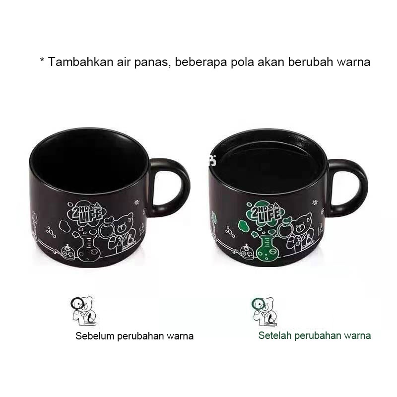 Original 100% STARBUCKS Mug Cangkir Pengganti Warna Air Pemanas Cangkir Bear STARBUCKS Coffee Cup