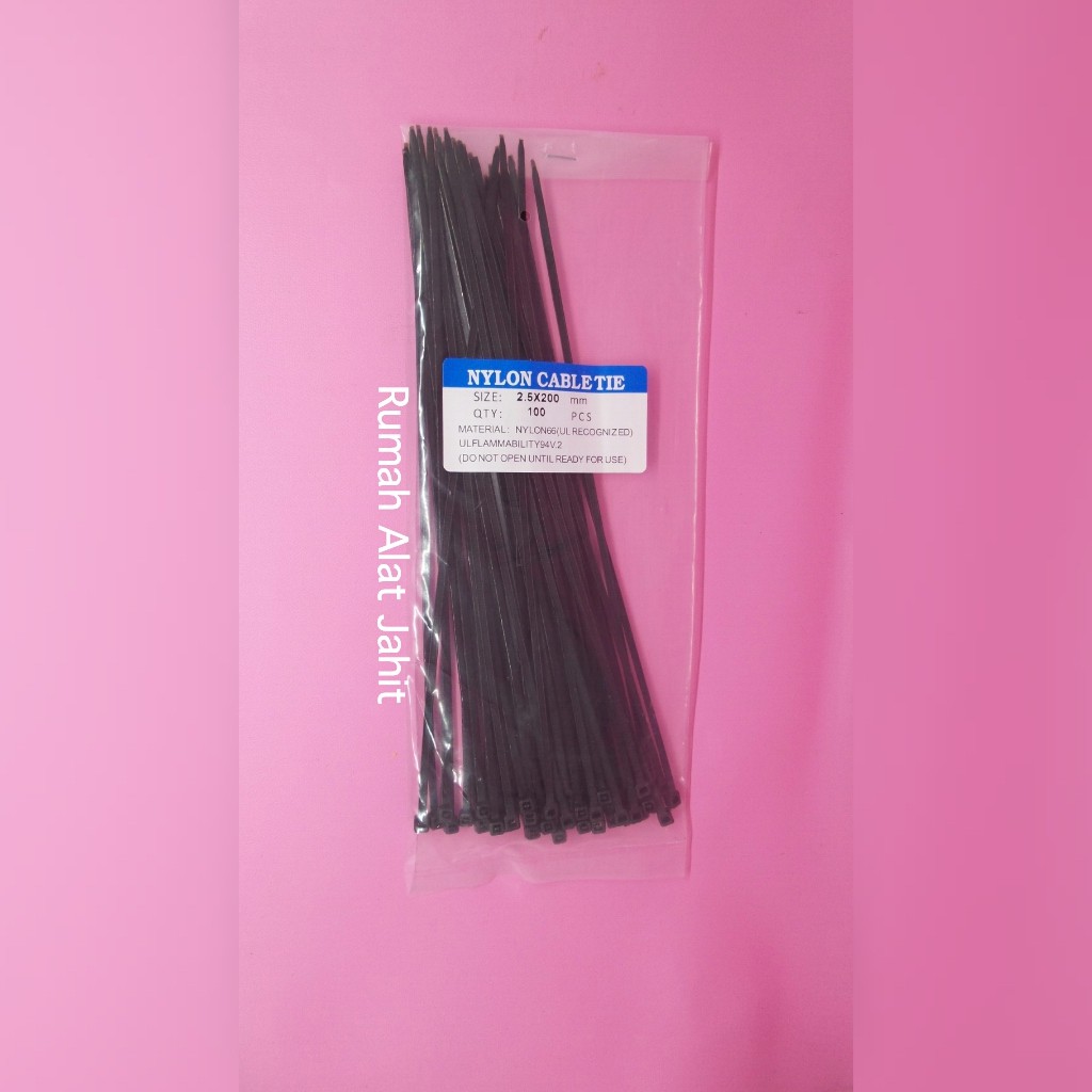 Nylon Kabel Tis / Cable tie / Pengikat Kabel Ukuran 2,5x200 mm