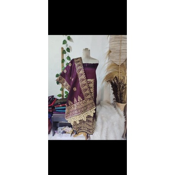 songket silungkang full kristal premium