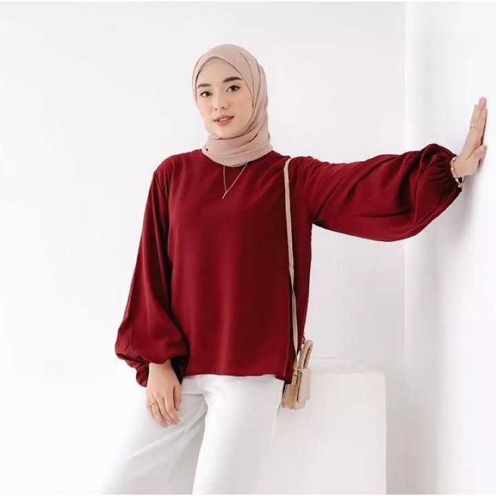 LUNA BLOUSE / ATASAN TERBZRU / ATASAN MURAH / ATASAN BALON