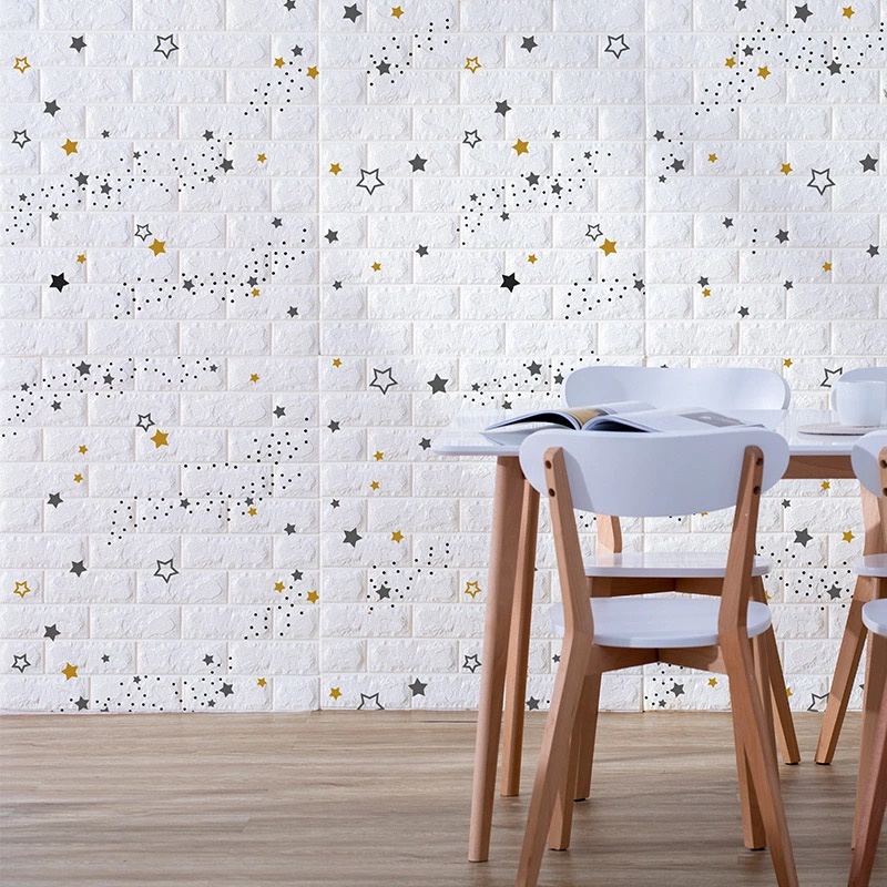 Wallpaper Dinding Foam 3D Kecil Motif Batu Bata/Walpaper Stiker Dinding Dekorasi Kamar Murah 35x30 cm best seller