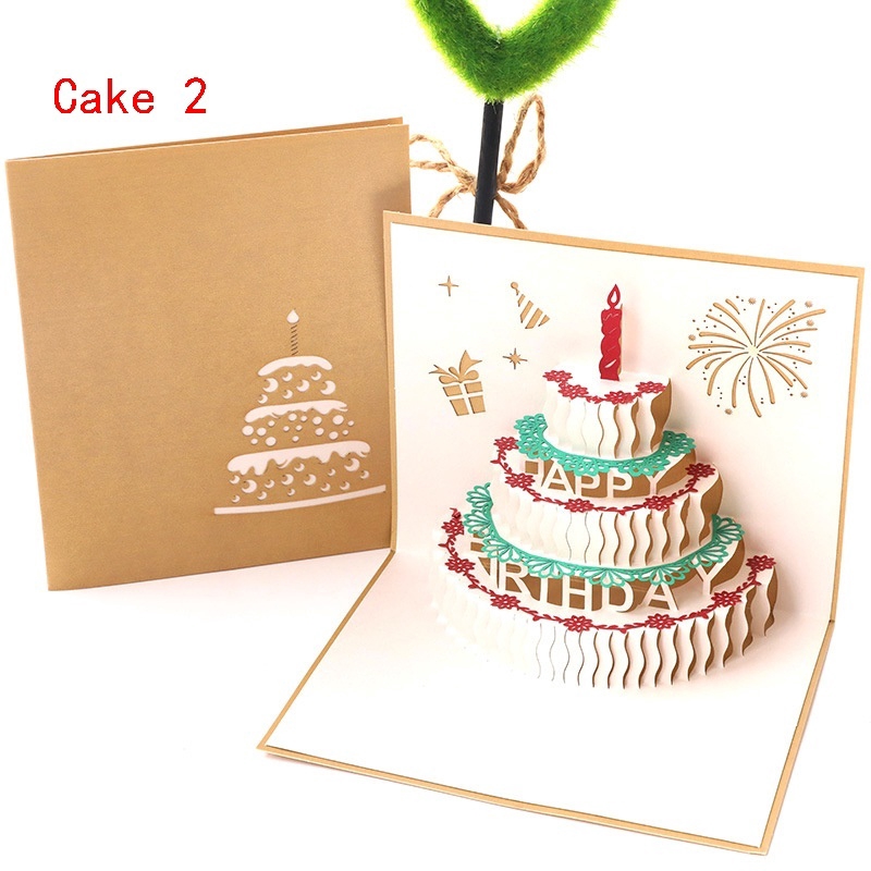 Hot New 3D Pop-up Greeting Card Love Romantic Birthday Christmas Invitation Greeting Card Gift