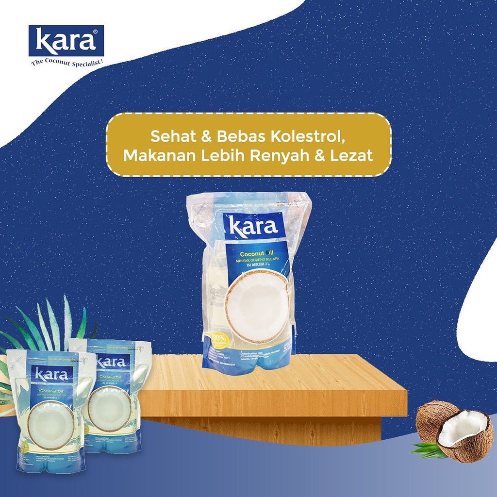 KARA DELFICO Coconut Fry Oil Minyak goreng Kelapa Sehat 2 L Halal