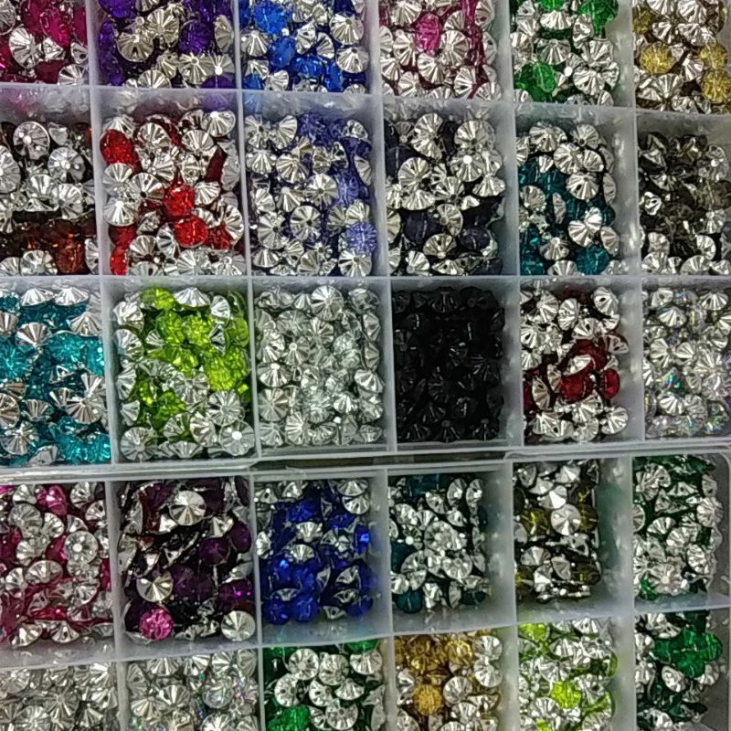 kancing kristal / crystal bulat, kancing hias kristal bulat