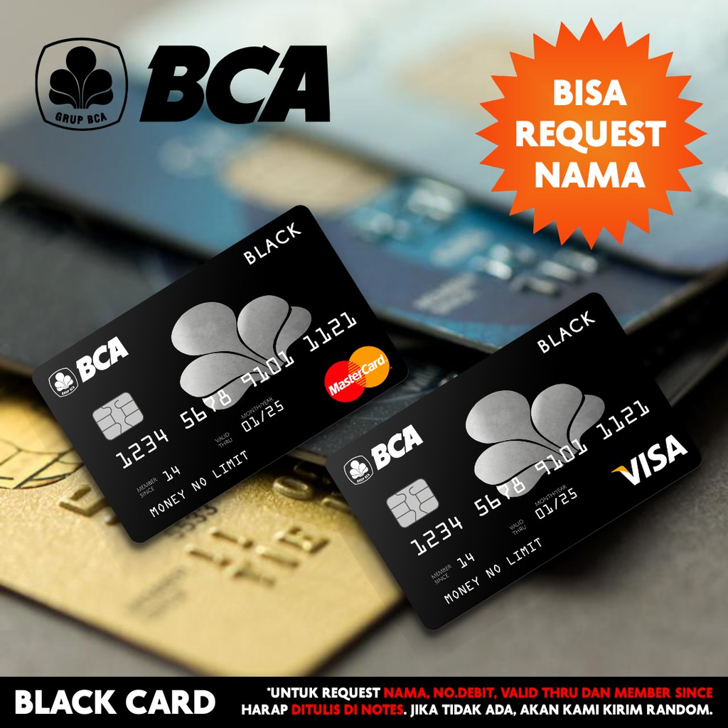 Jual Skin ATM BCA Black Card Shopee Indonesia