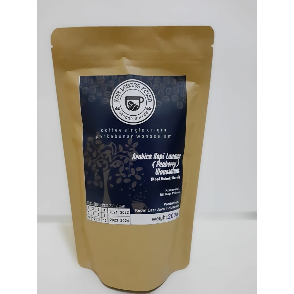 

Kopi Arabika Lanang (Peaberry) 200 gram Kopi Lereng Kelud