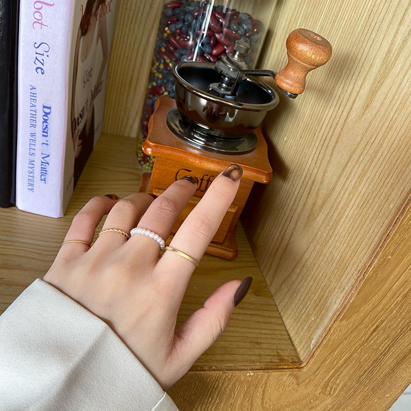 Set Cincin Aneka Bentuk Gaya Korea Untuk Wanita