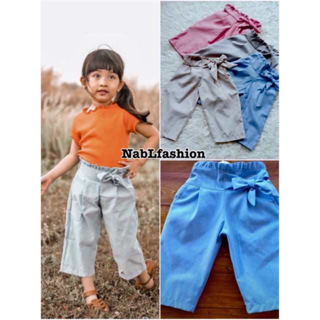 Celana ponny pants kulot anak perempuan 2-7 tahun celana kulot anak perempuan