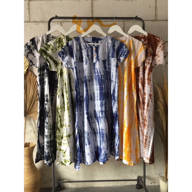 DASTER PAYUNG TIE DIE / DASTER MURAH / PIYAMA MURAH / PIYAMA KEKINIAN / SETELAN KEKINIAN