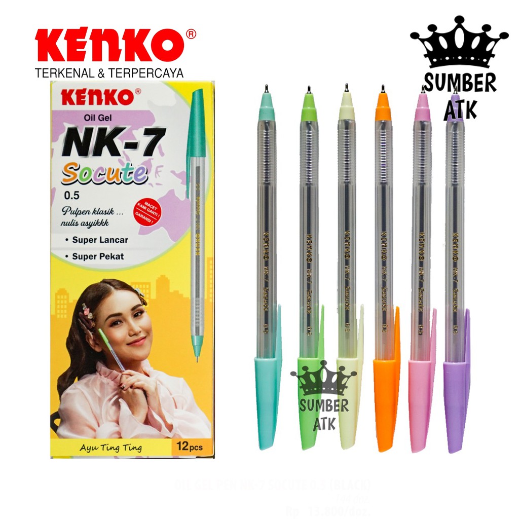 

Kenko Oil Gel Pen NK-7 SOCUTE 0.5mm PULPEN / PENA / PEN