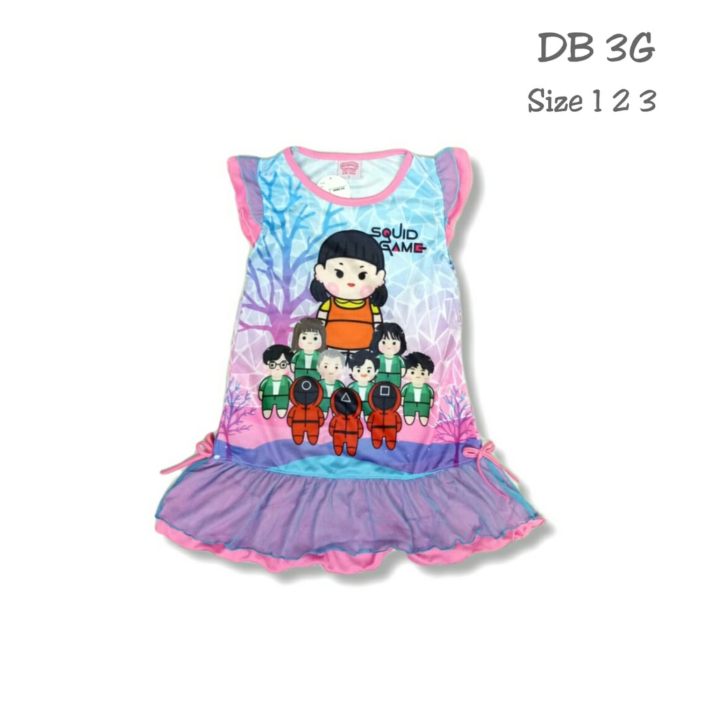 Daster anak perempuan karakter / daster anak umur 3-5 tahun / dress anak  daster anak rumahan santai
