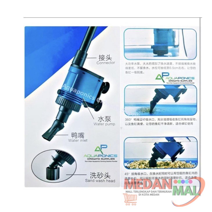 AMARA BO 028 ORIGINAL - Vacum Undergravel Cleaner Aquarium Aquascape