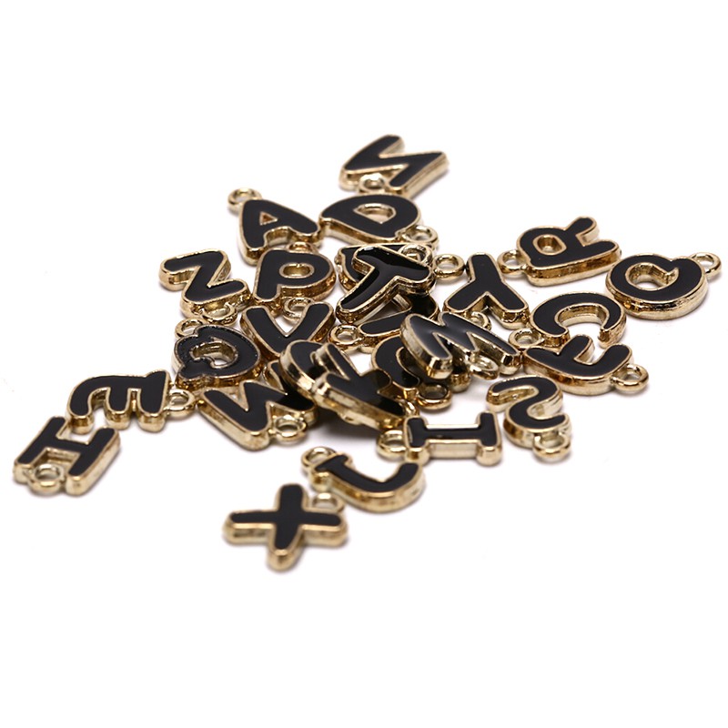 Hbid Glory 26Pcs / Set Charms / Charms Inisial Huruf Bahan Enamel Untuk DIY Gelang / Perhiasan