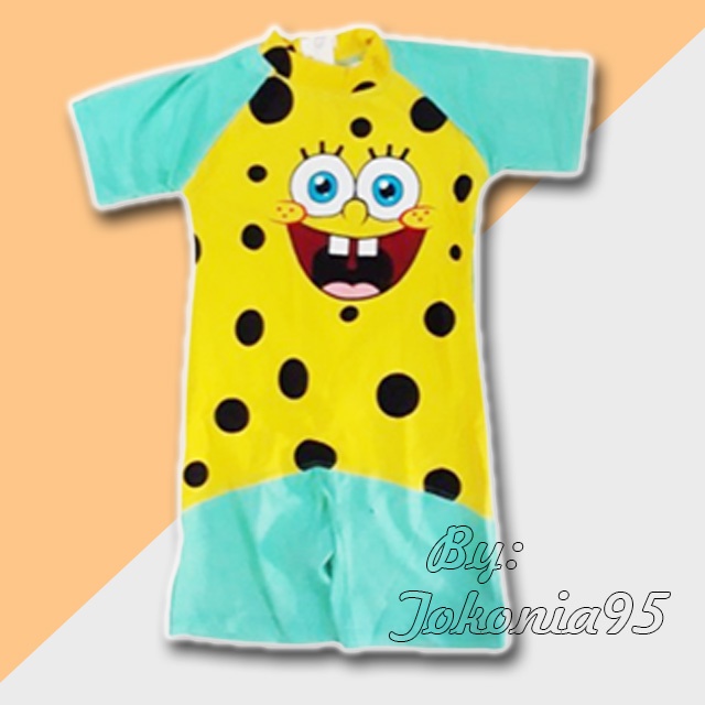 Spongebob Edition - Baju Renang Karakter Anak 3 4 5 6 7 Tahun