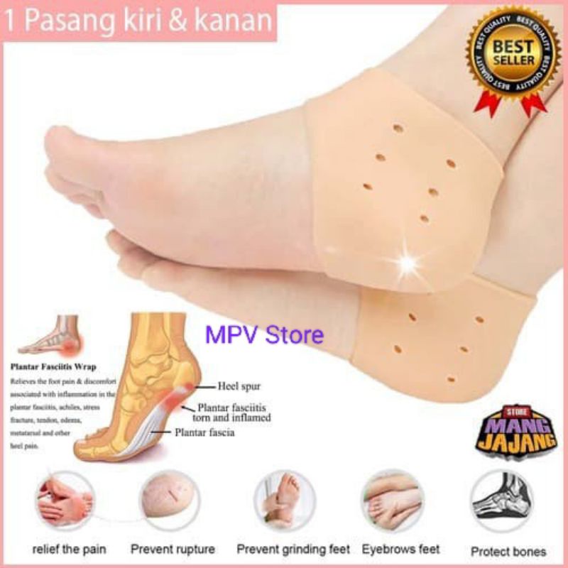 Pelindung Tumit Kaki Silikon Lembut Heel Pad (1Pasang)