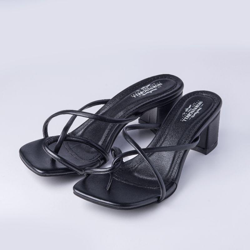 Morningbell - sandal high hells donna hak kotak 5 cm