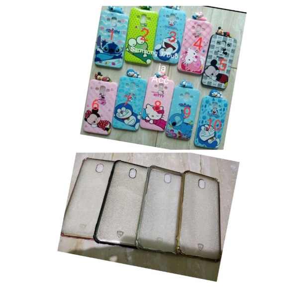 Samsung J7 Duo/J7Prime/ A6/J6/A6+/J8/J7 Pro/J7+ Soft Case Motif intip/ Temple Glass