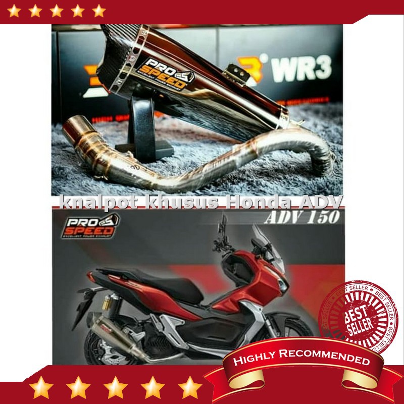 Harga Knalpot Prospeed Shark Black Honda ADV 150 Fullsystem