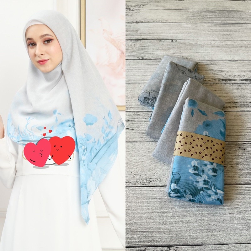 251- 300  Hijab segiempat voal motif-294