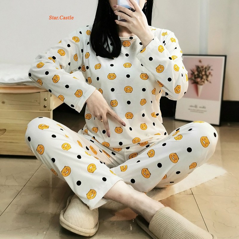 VS -SET PP KATUN WANITA BEAR BARE  PIYAMA IMPORT LENGAN PANJANG / FASHION WANITA PY 38