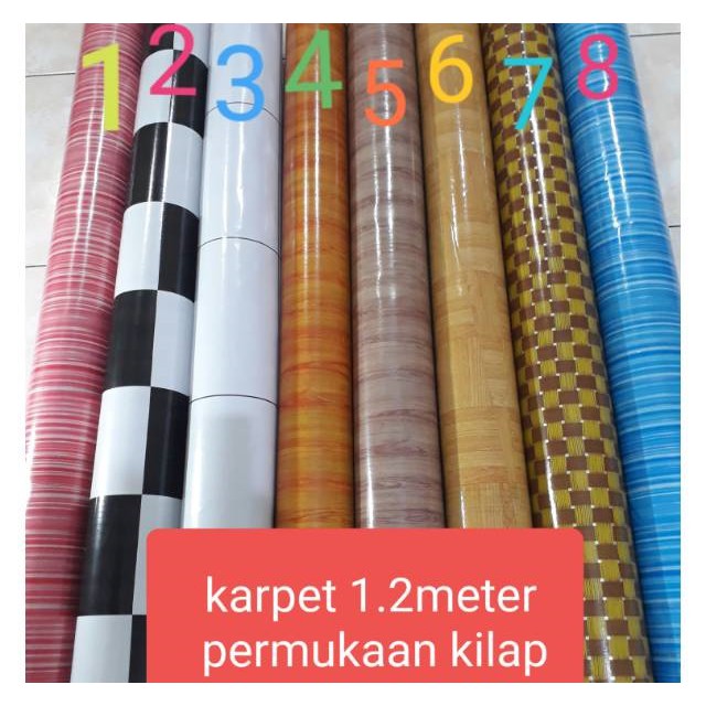 15 METER 1ROL KARPET TIKAR LANTAI  PLASTIK METER MOTIP 