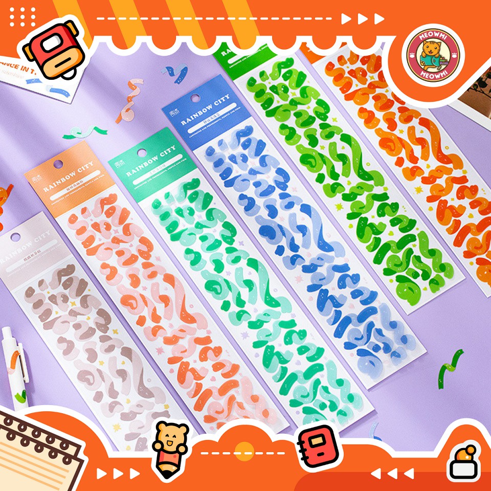 

Sticker Pita Confetti Ribbon Deco Polcos Journal STK0024