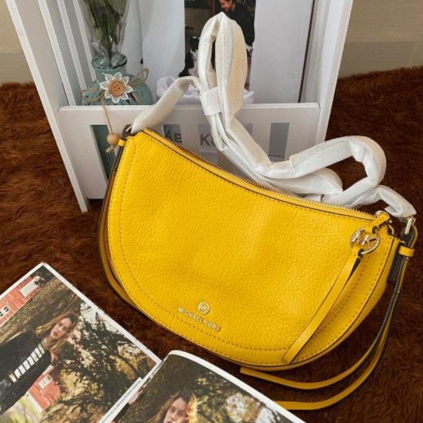Tas Michael Kors Original - Mk camden sun flower Kuning nwt with db ori